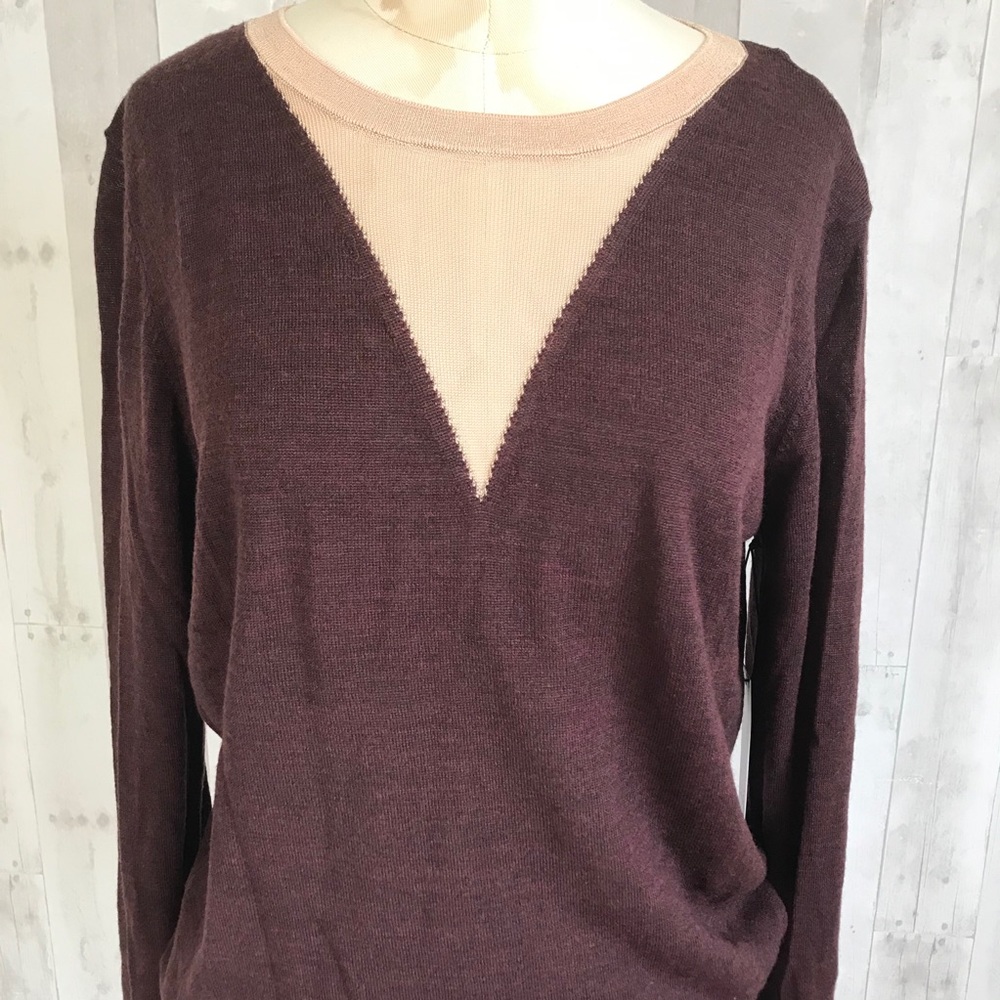 Opening Ceremony maroon cutout sweater small NWT - Picture 7 of 12